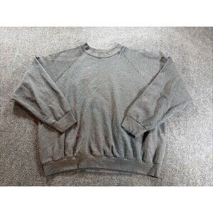 Vintage Fruit Of The Loom Sweatshirt Mens 2XL Gray Blank Crewneck USA Made